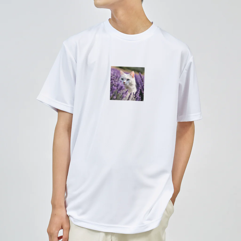 capcat1919のラベンダー猫 Dry T-Shirt