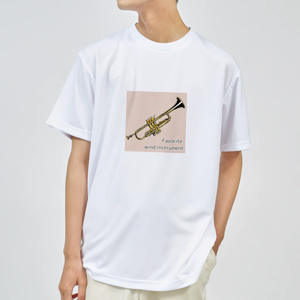 TOMATO913のFavorite wind instrument ～Trumpet～ ドライTシャツ