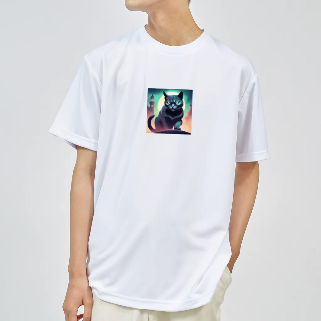 yumena_のこちらを睨むねこ ドライTシャツ