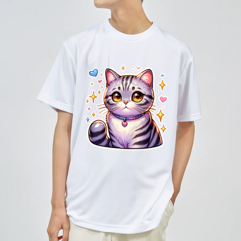 Stellaのアメショーのメイちゃん　キュート猫シリーズ ドライTシャツ