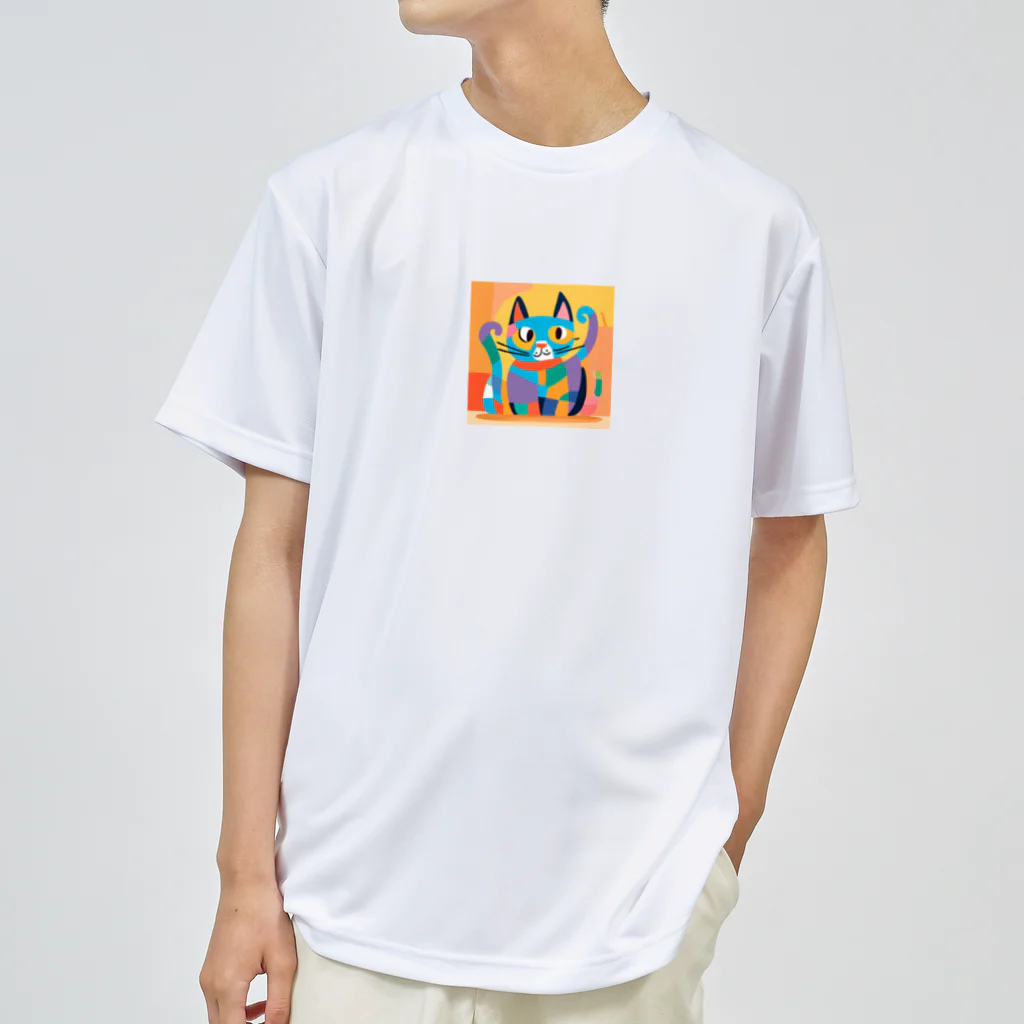 IKA_0120のカラフルな猫 Dry T-Shirt