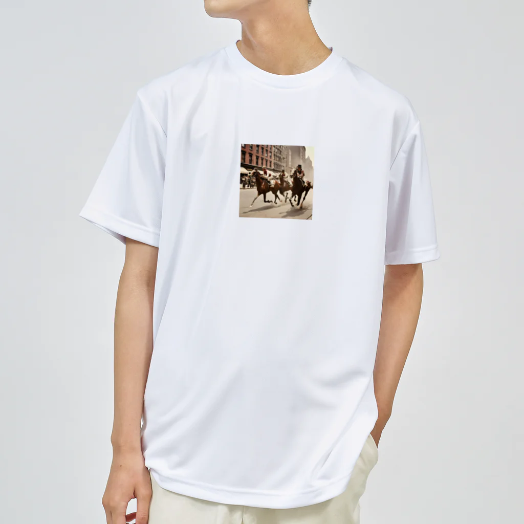 うまうまのclassic horse ドライTシャツ