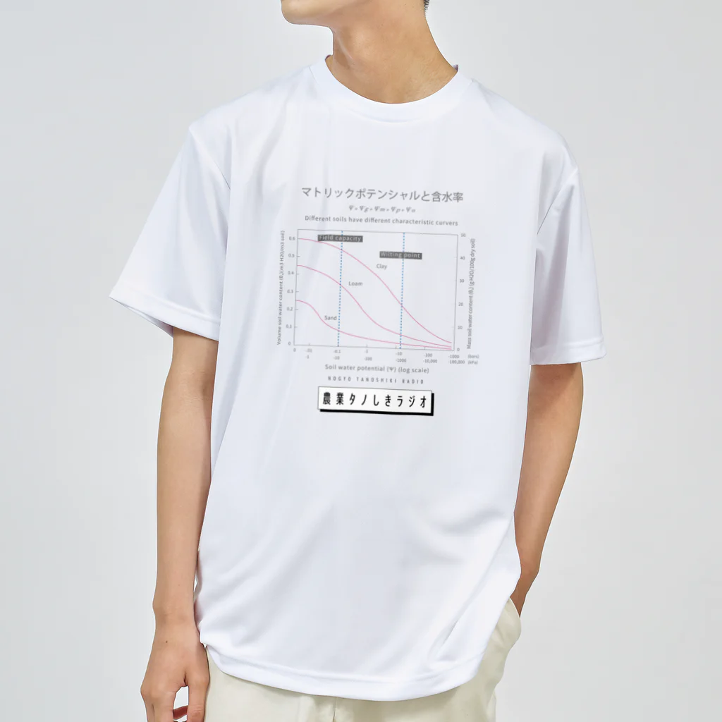 農業タノしきラジオ｜ポッドキャスト のタノしきラジオ水ポテンシャルΨm Dry T-Shirt