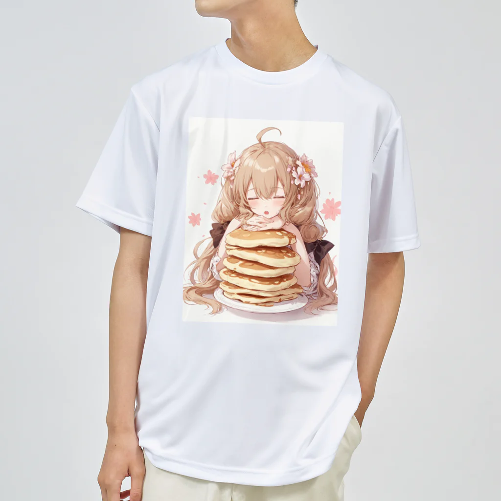 Crook-Aaronのゆるふわパンケーキちゃん ドライTシャツ