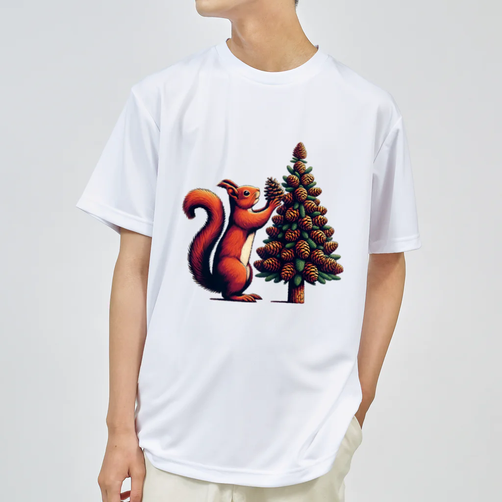 niko&PANDA shopのリスのクリスマス Dry T-Shirt