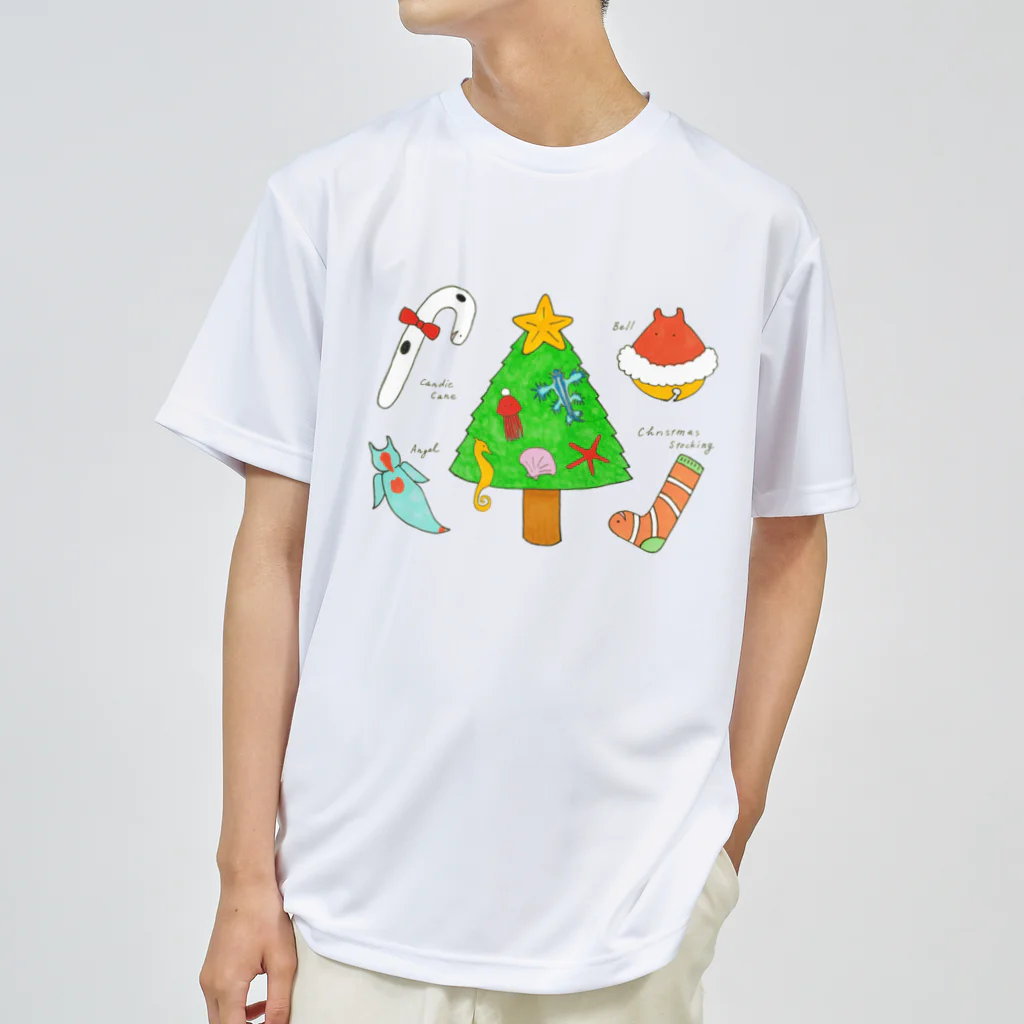 森図鑑の[森図鑑] 海洋生物のクリスマスパーティ ドライTシャツ