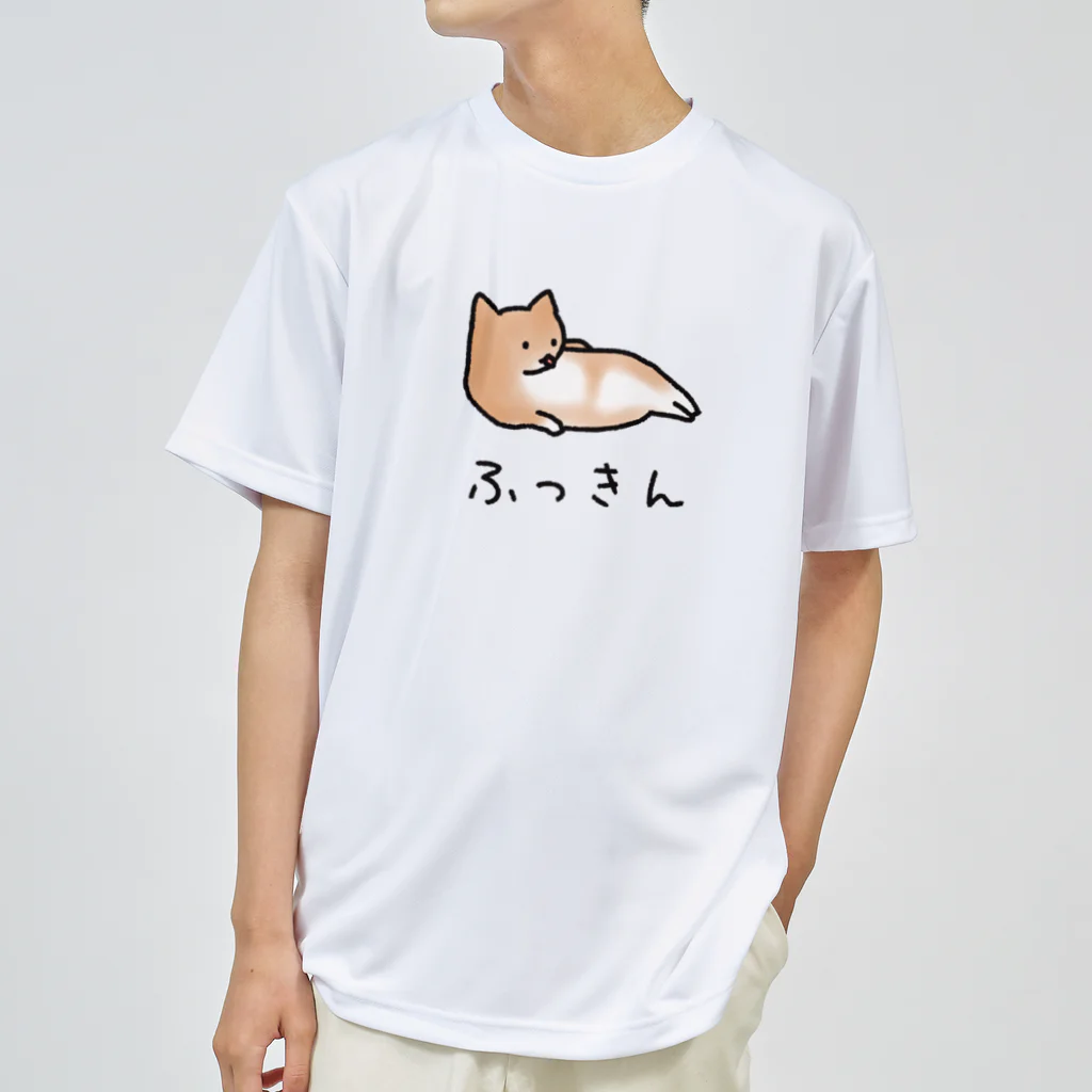 ねこなにもわからん の[筋トレ猫シリーズ]ふっきんねこちゃん[茶白猫] Dry T-Shirt