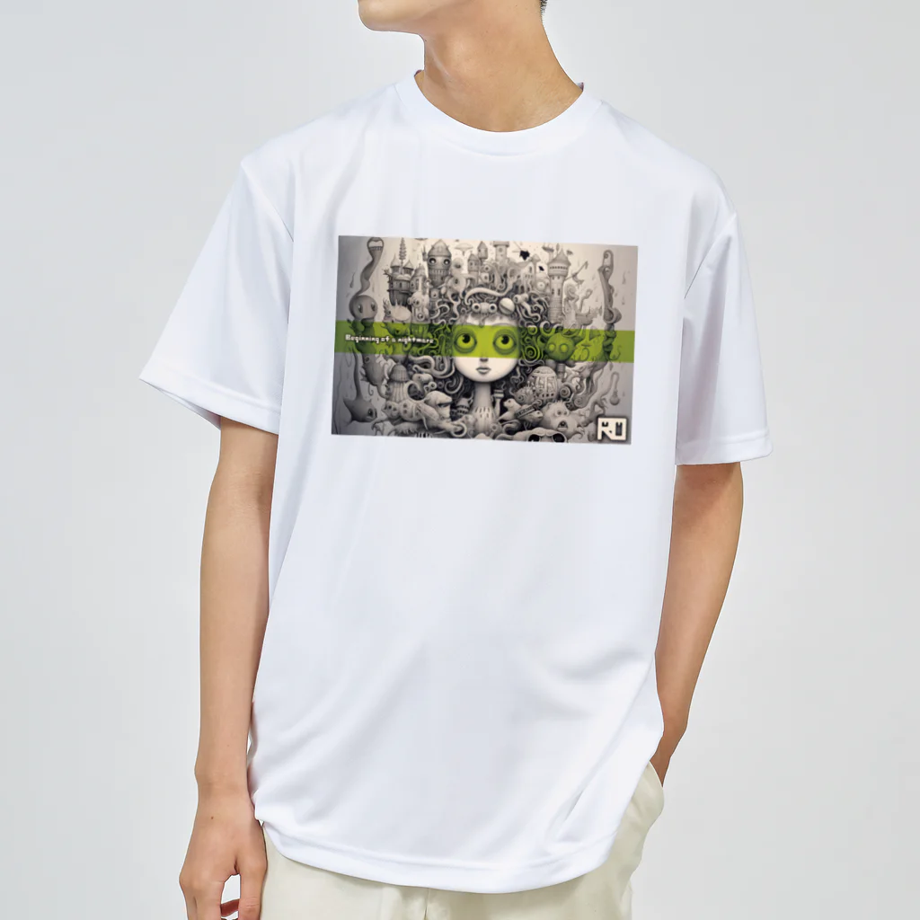 ROのBeginning of a nightmare 2 (Green Line) Dry T-Shirt