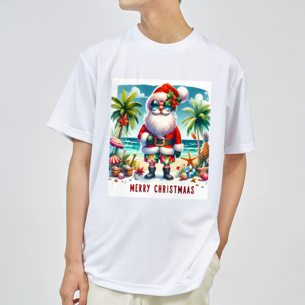 TACHYONJAPANのMerry Christmasシリーズ　サンタのサマークリスマス」 ドライTシャツ