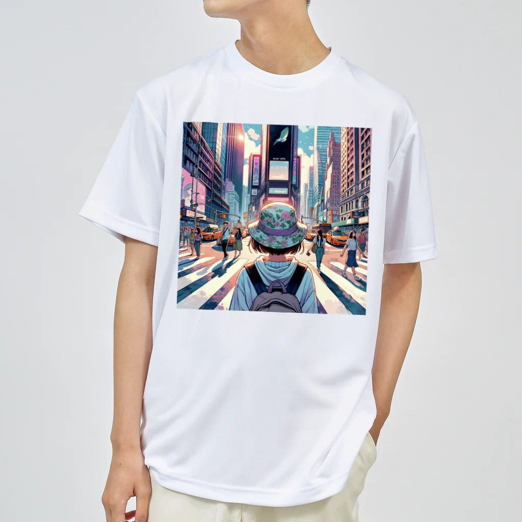 Artful Whiskersの一人旅の少女 Dry T-Shirt