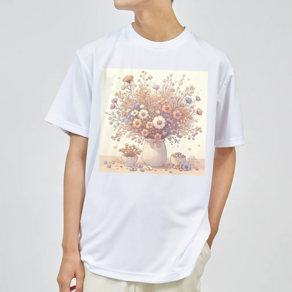 Artful Whiskersのやさしい時の花束 ドライTシャツ