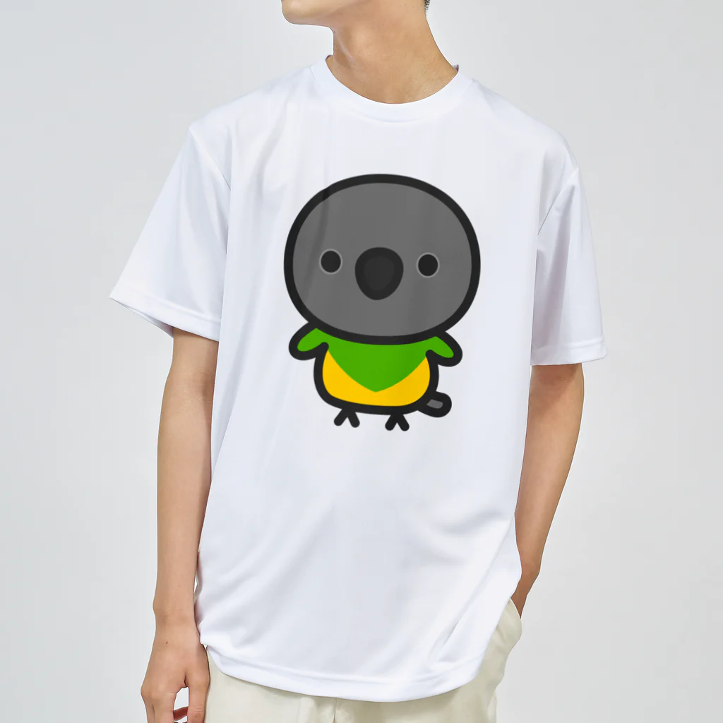 いんこ屋堂のネズミガシラハネナガインコ ドライTシャツ