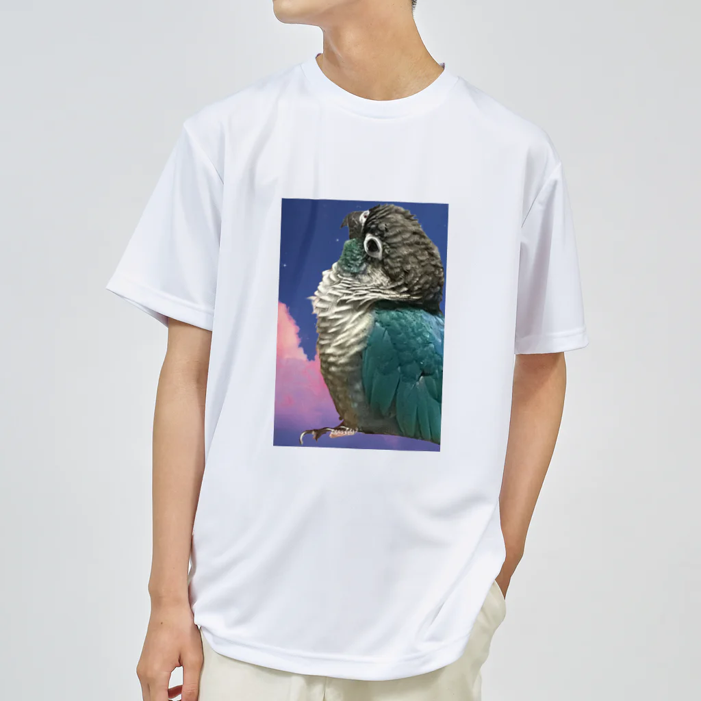 ウロコインコ好きの人へのあおいちゃん黄昏 ドライTシャツ