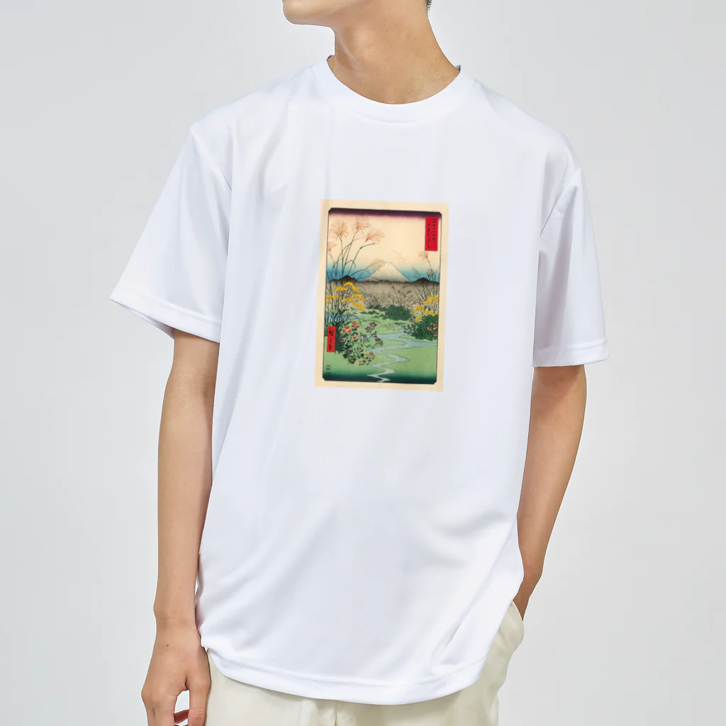 浮世絵屋の広重「冨二三十六景㉛　甲斐大月の原」歌川広重の浮世絵 ドライTシャツ