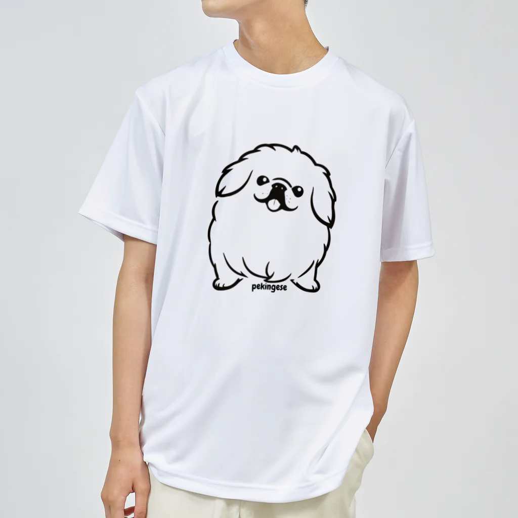 ファンシーTシャツ屋のモノクロペキニーズちゃん Dry T-Shirt