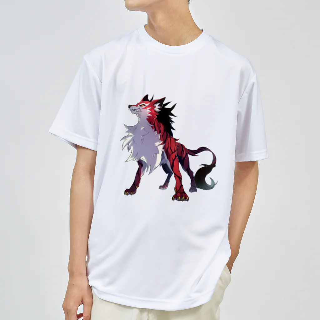 SCL_UMA_Crew_ProjectのデジタルUMA：ジェヴォーダンの獣 Beast of gevaudan Dry T-Shirt