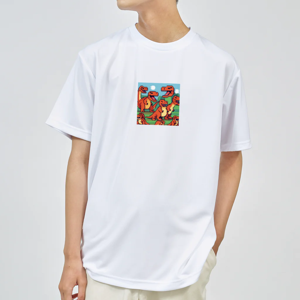 jj2424のティラノサウルス5 ドライTシャツ