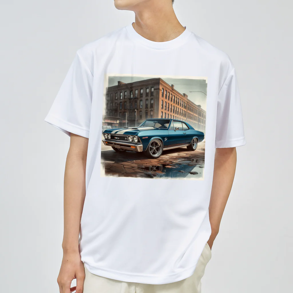 wowwooのChevrolet Chevelle　BLUE ドライTシャツ