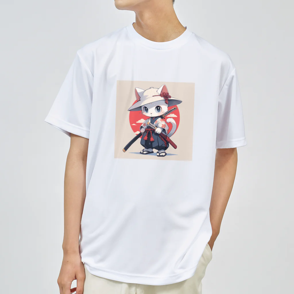 luckycongochanのNeko Samurai  ドライTシャツ