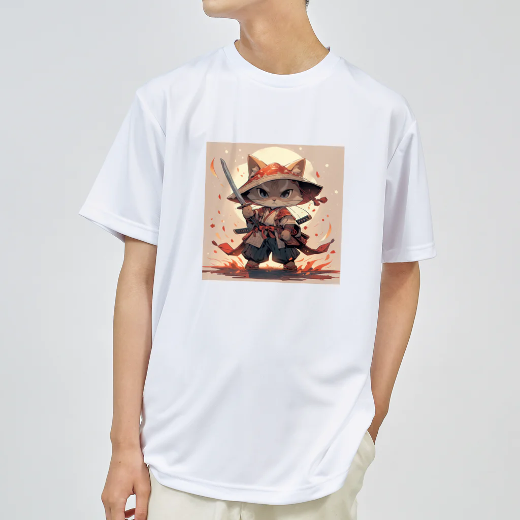 luckycongochanのNeko Samurai Dry T-Shirt