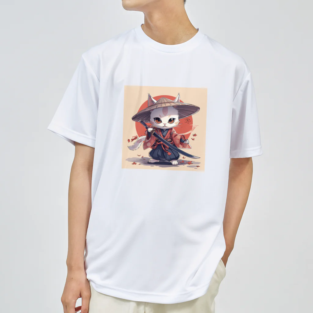 luckycongochanのNeko Samurai Dry T-Shirt