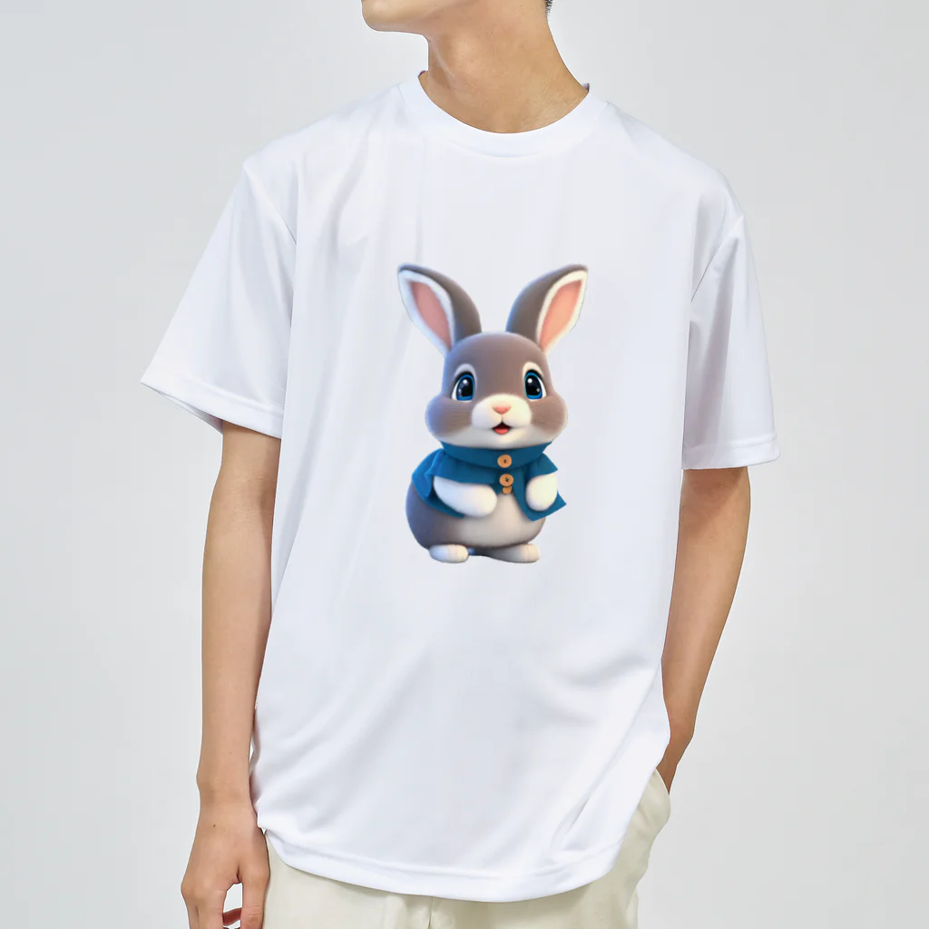 ぱんだまんの３Dウサギ ドライTシャツ