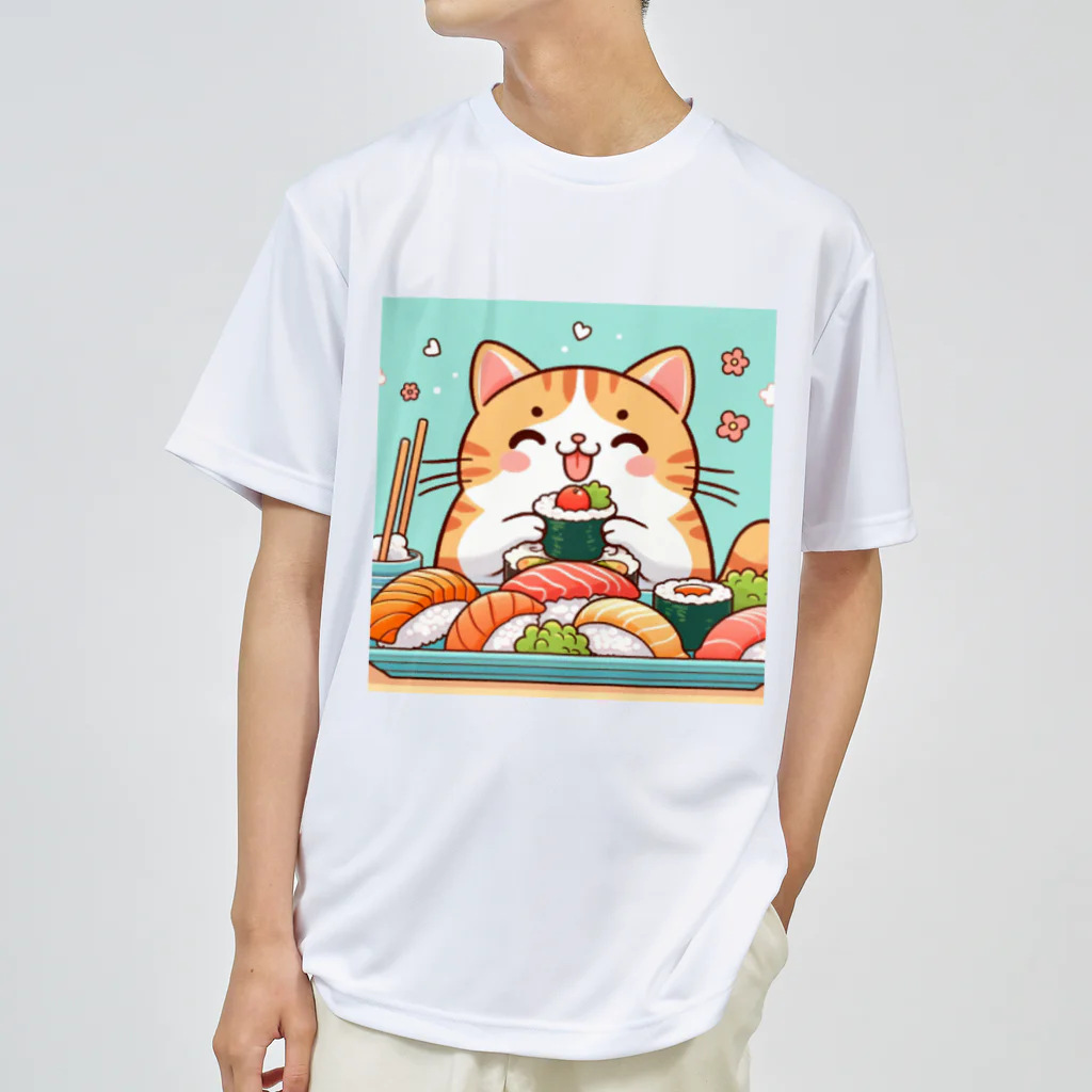 zuuu-の☆す☆し☆ね☆こ☆ ドライTシャツ