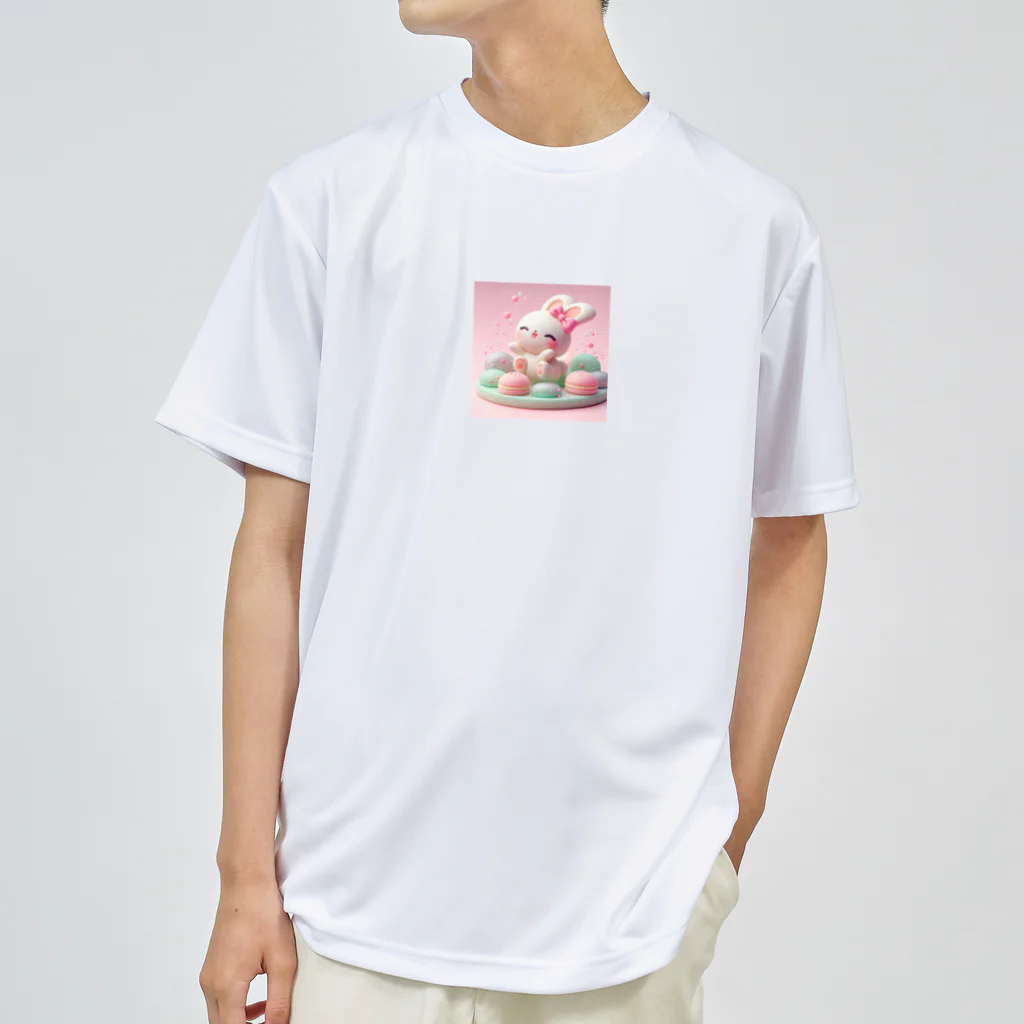 星パンダショップのほわほわマカロンうさぎ Dry T-Shirt