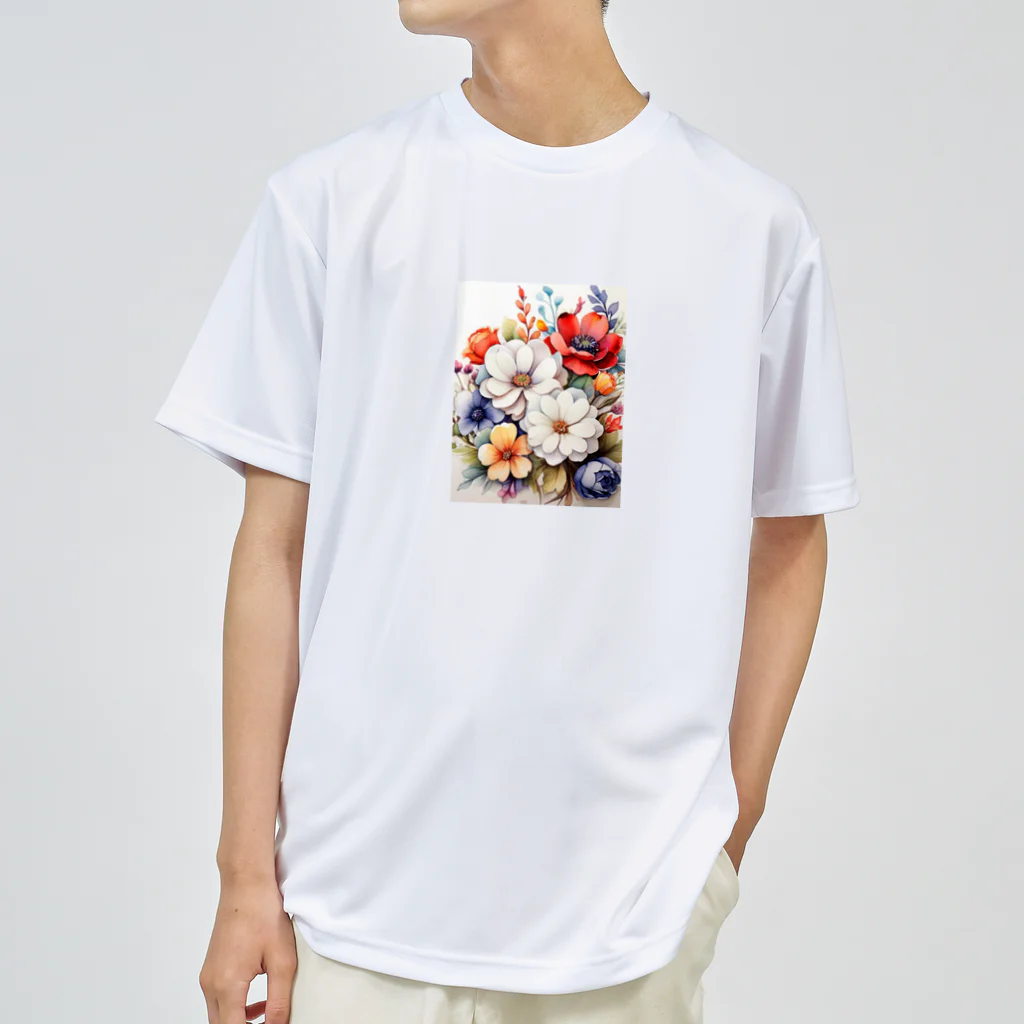 Lemon teaのたくさんの花々を Dry T-Shirt