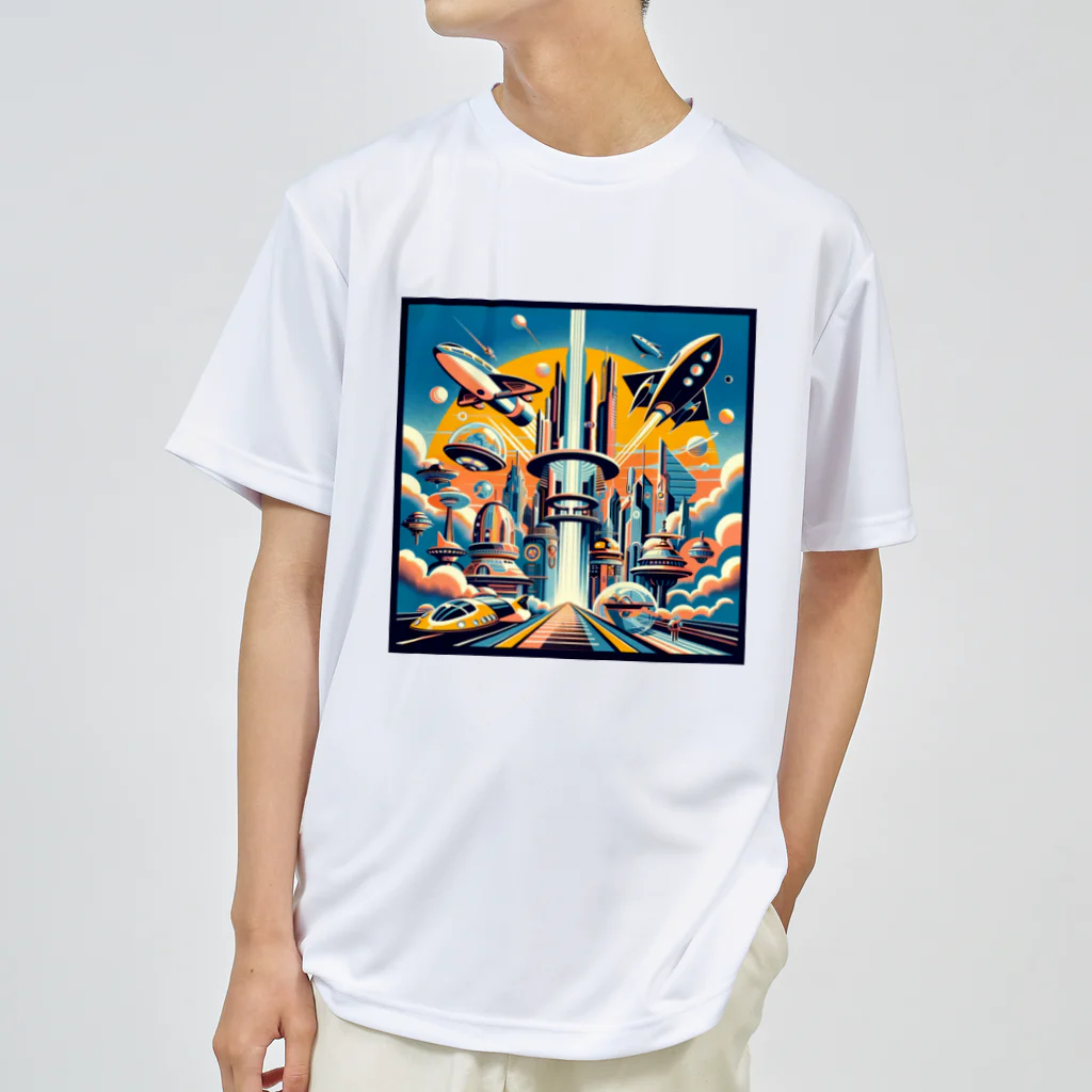 Dexsterの過去の未来観　retro-futurism design01 ドライTシャツ