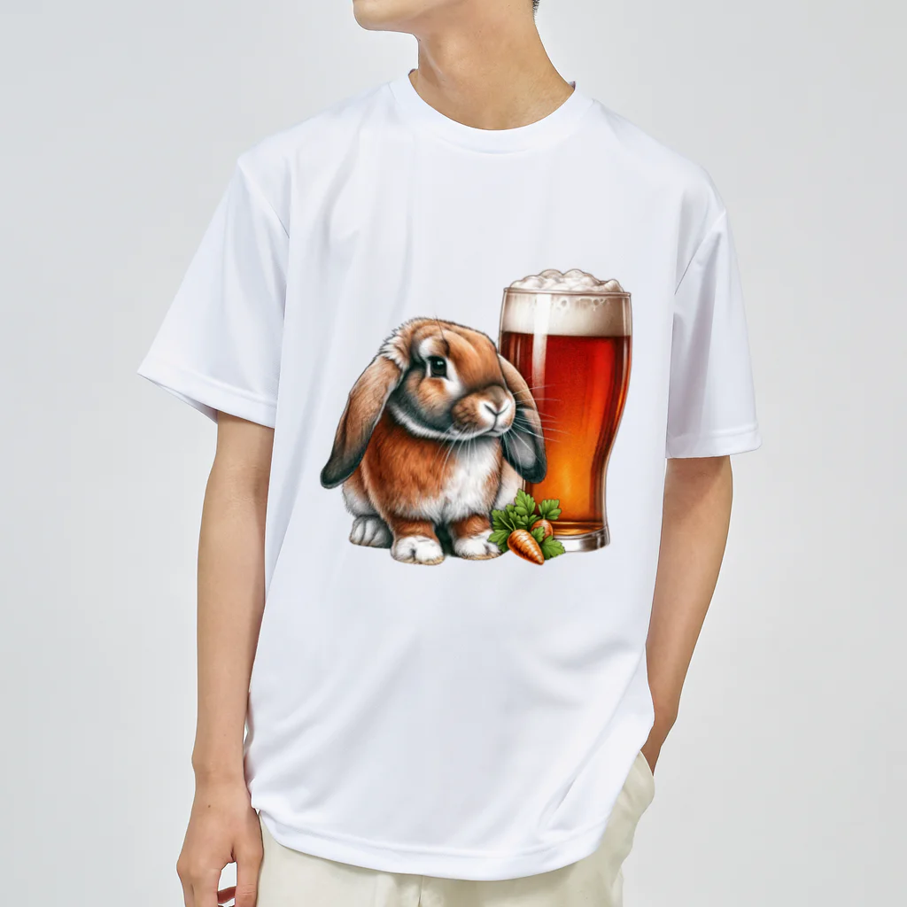 bottaの可愛いウサギ(垂れ耳ビール)カラー03 Dry T-Shirt