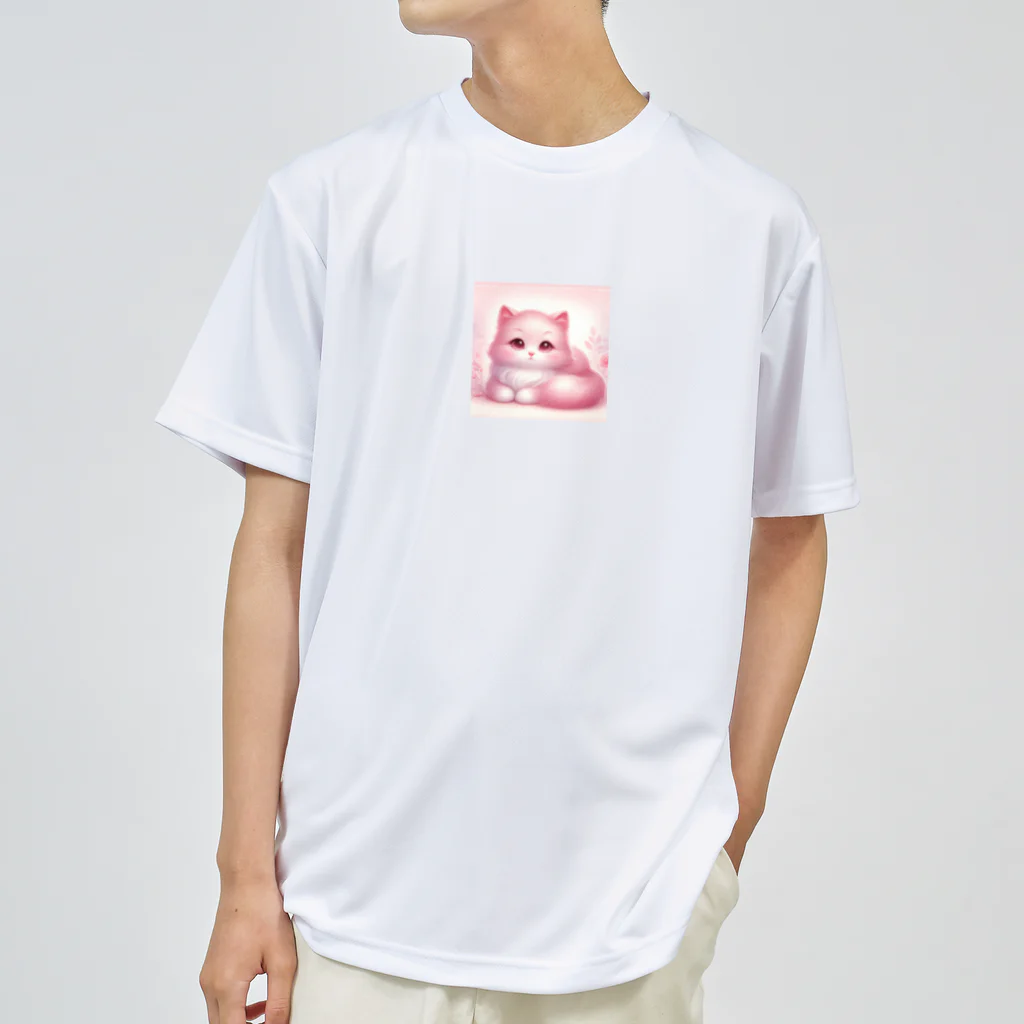 猫!にゃんこ！のPINK! ドライTシャツ