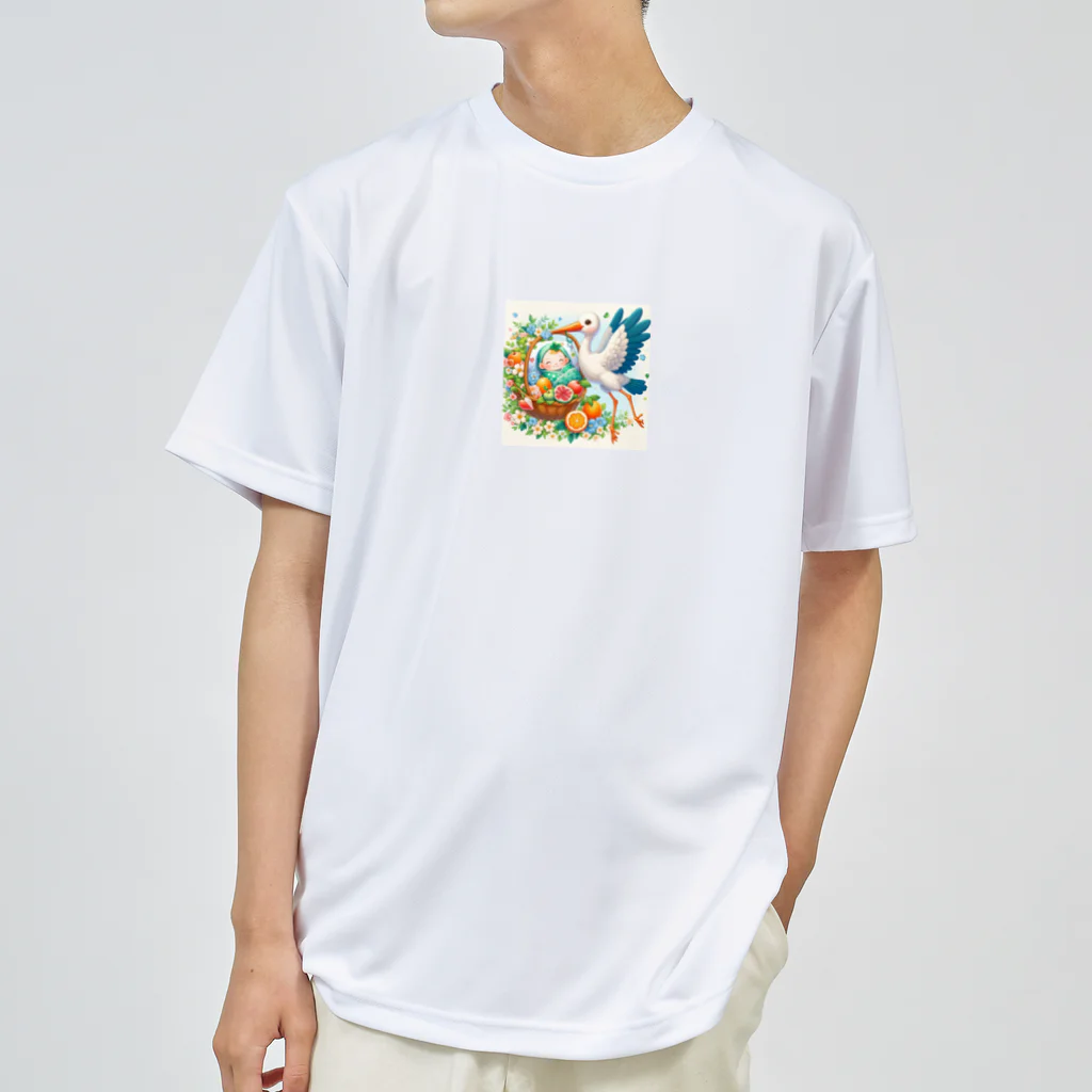 Kai🐚の幸せを呼ぶコウノトリ2/Stork of Happiness2 Dry T-Shirt