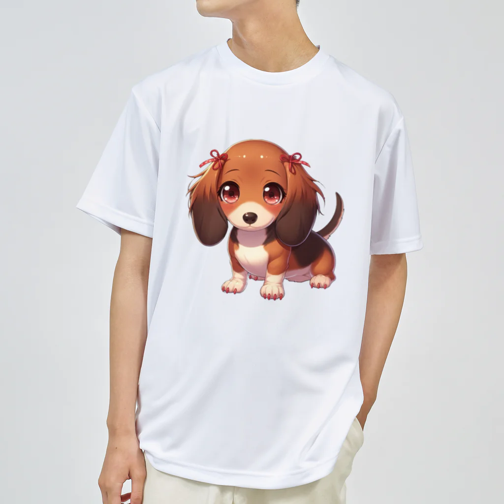 Dog Selectionのミニチュアダックス　女の子　アイテム Dry T-Shirt