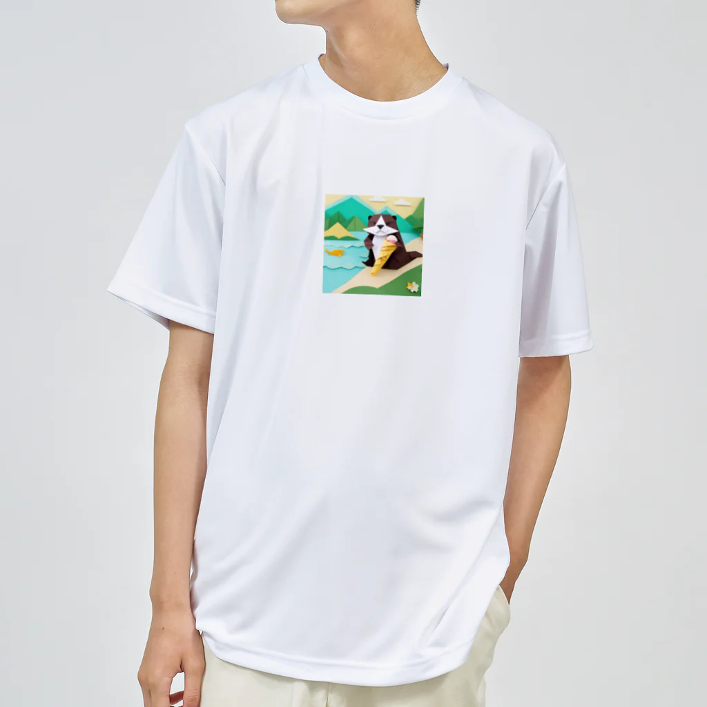 yumiceのice meets オリガミカワウソ Dry T-Shirt