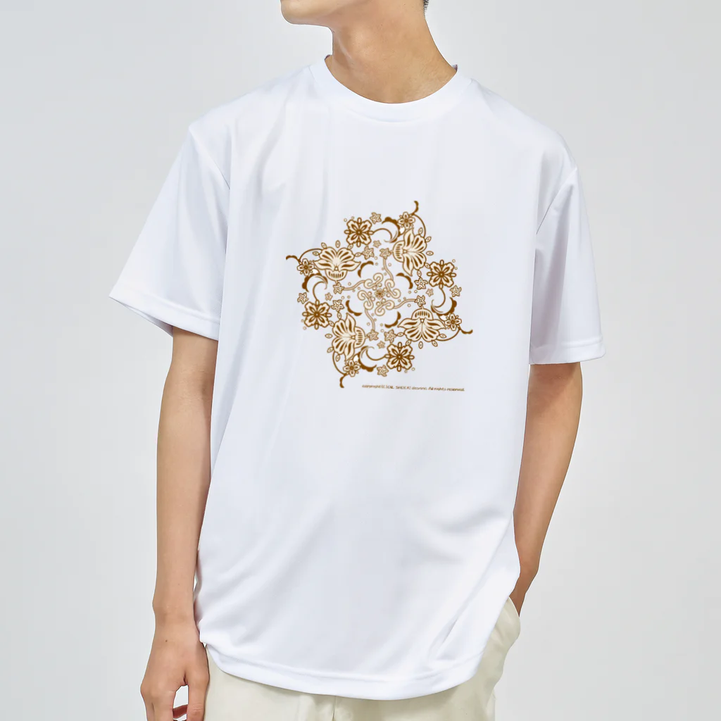 ファンシーTシャツ屋のゴールドフラワー Dry T-Shirt