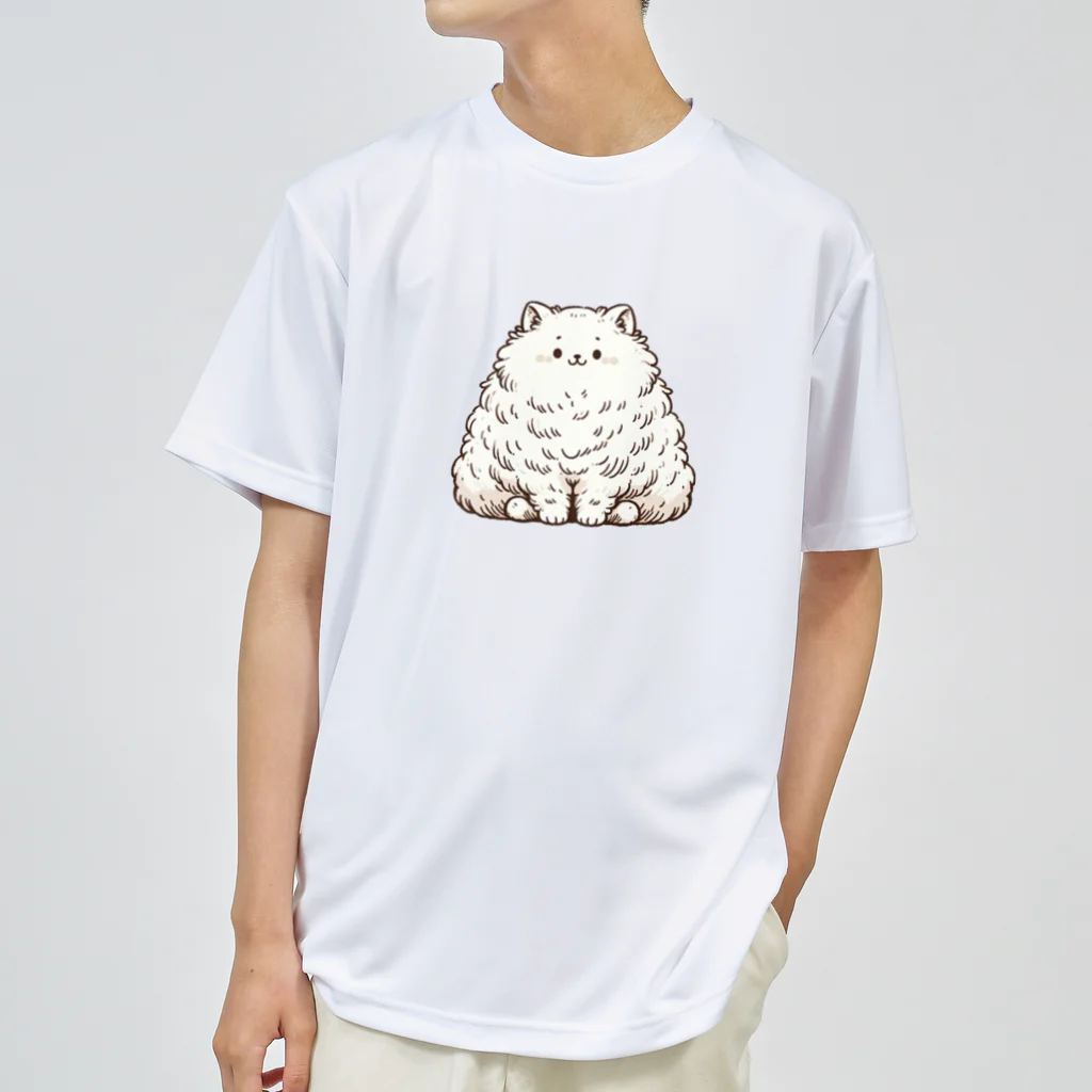 Seiseiのもふもふの白猫 ドライTシャツ