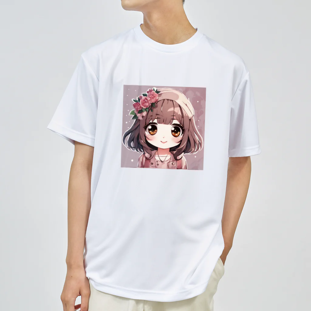 mikukiのかわいい女の子 ドライTシャツ