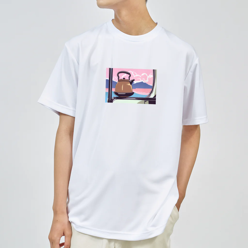 SORATOBI_YAKANの車窓とヤカン ドライTシャツ