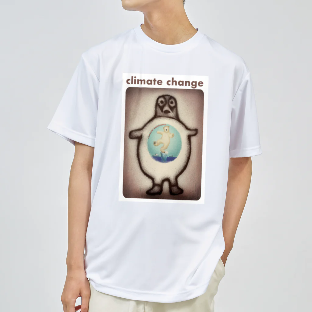 C O B I Tの気候変動に危機感を感じる北極のペンギン ドライTシャツ