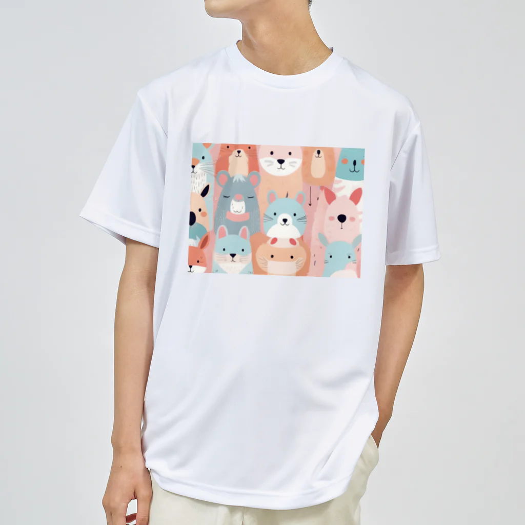 テフラんずの動物ファッションショー ドライTシャツ