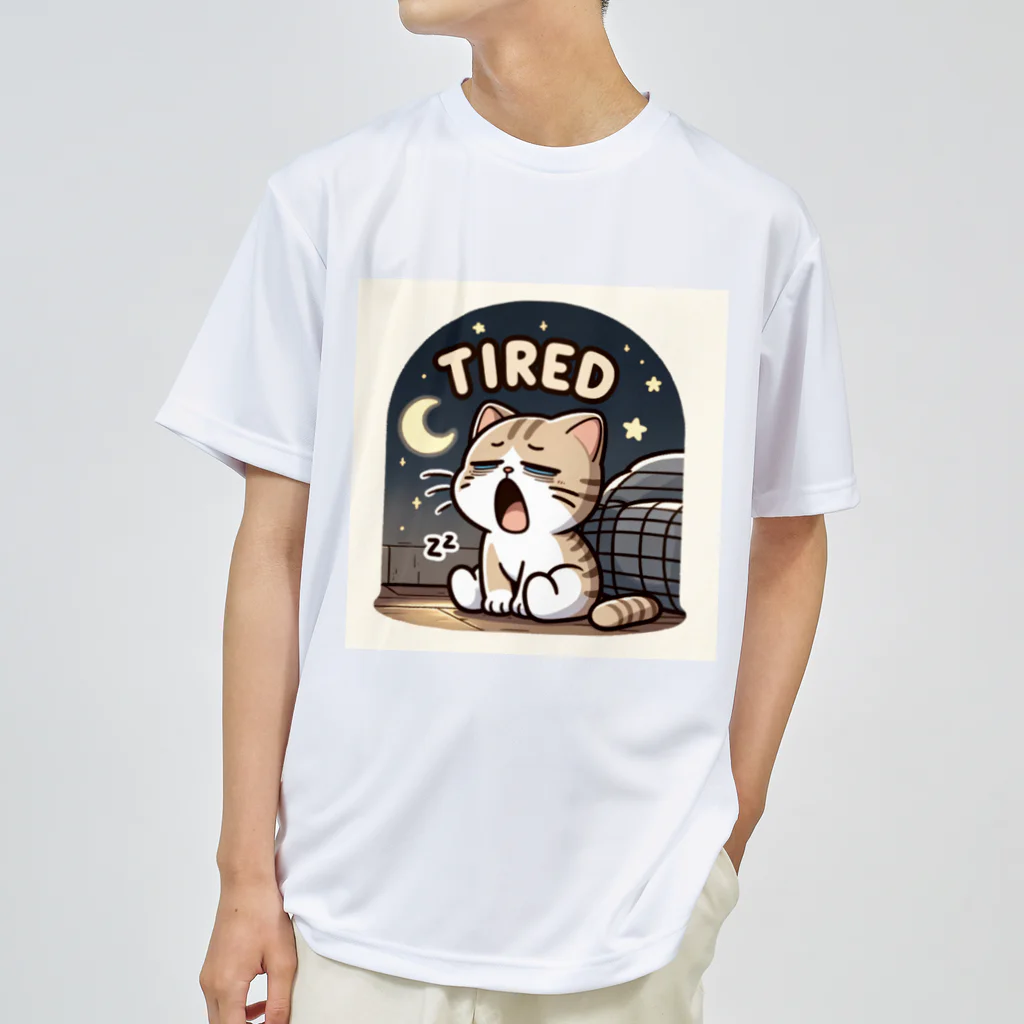 mimikkyu322のTired cat7 Dry T-Shirt