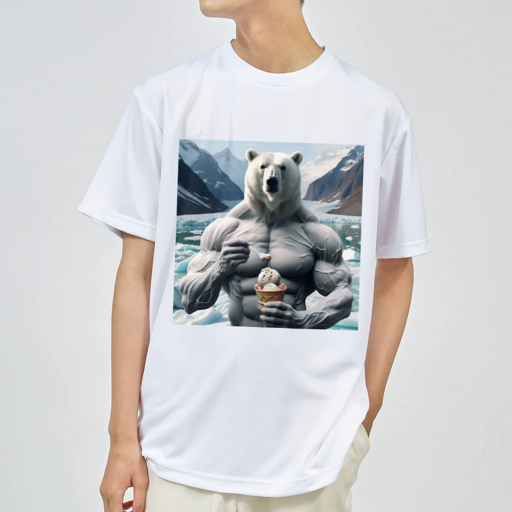 george-weblogの白クマッチョ ドライTシャツ