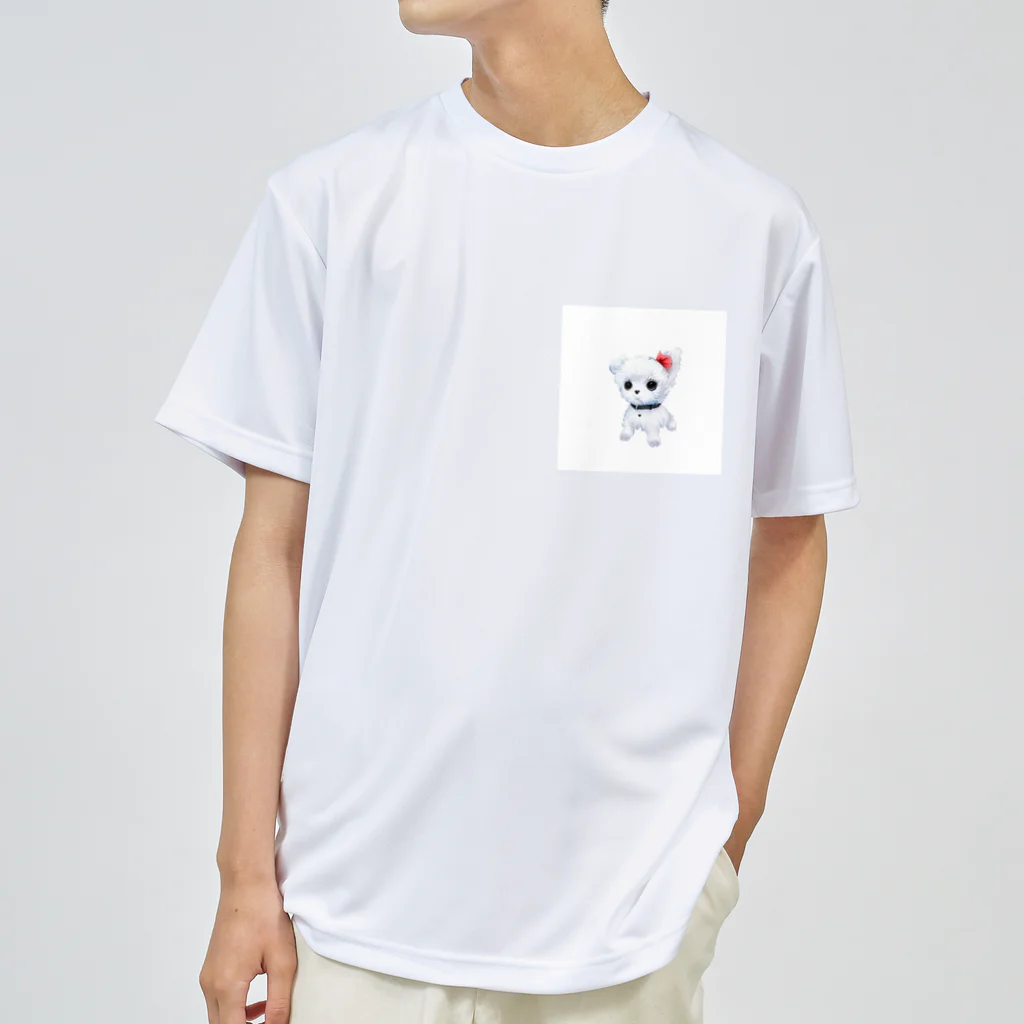 ちいさき家族スキ　Maltese ♡のだってマルチーズだもん　素 ドライTシャツ