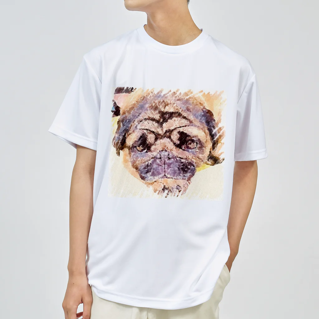 KenHana ハウスのパグ犬　花ちゃん Dry T-Shirt