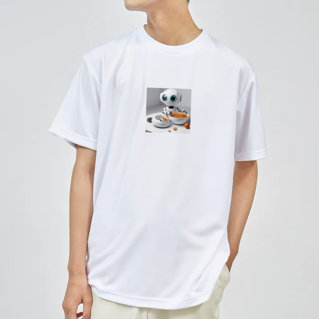 d-design-labのごはん食べてるロボ Dry T-Shirt