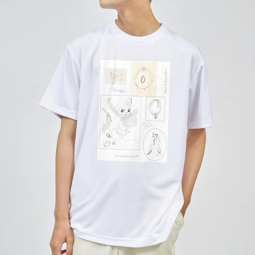 mermaidandwhitehorseのイラストレーション01 ドライTシャツ