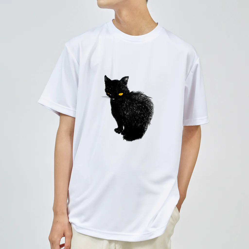 Gh00stの黒猫 ドライTシャツ