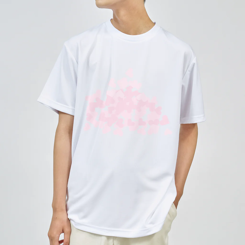 Drecome_Designの【積もったheart mark】百のハート♡飴霰(あめあられ) Dry T-Shirt