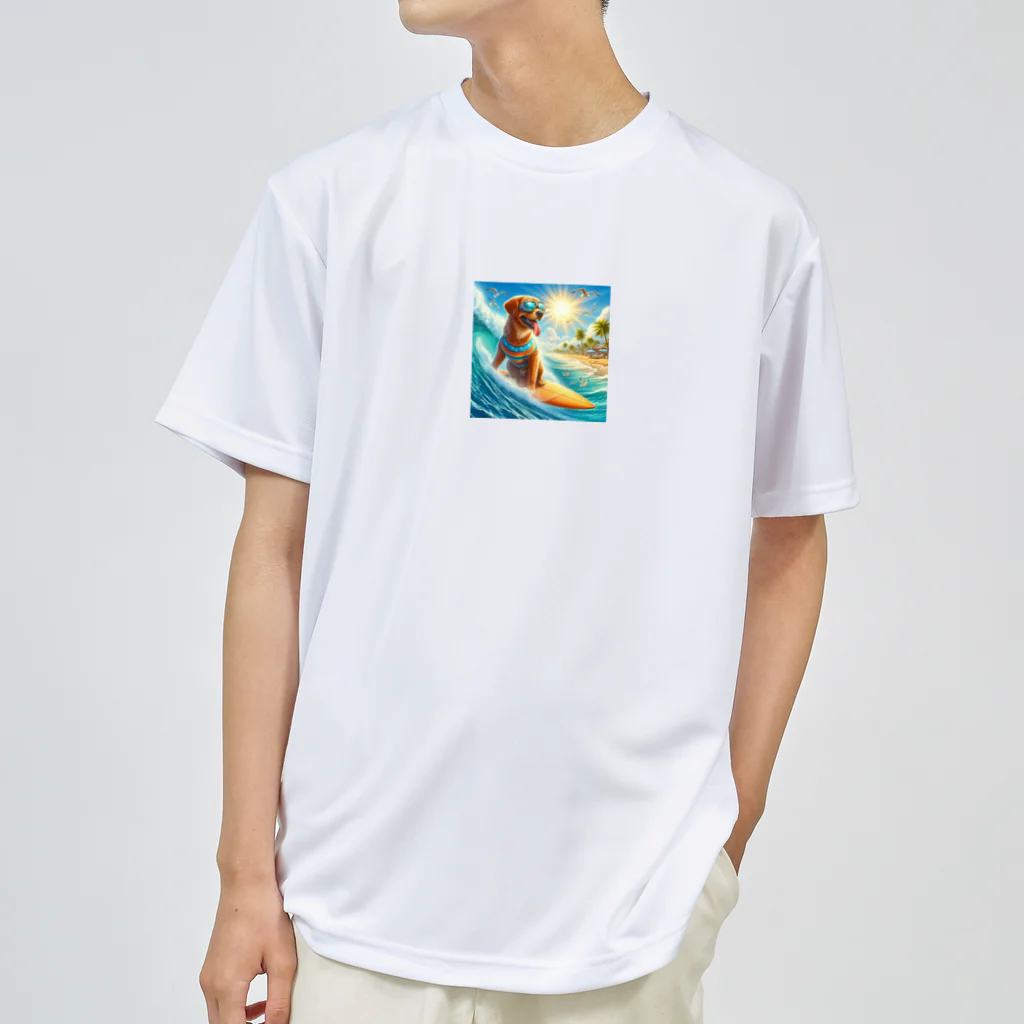 ショウショップの犬サーフィン Dry T-Shirt